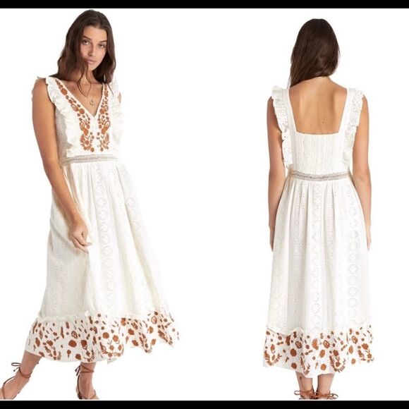 ANTHROPOLOGIE AlLLISON NEW YORK Esperanza Embroidered Maxi Dress NWT Size S - Picture 10 of 10